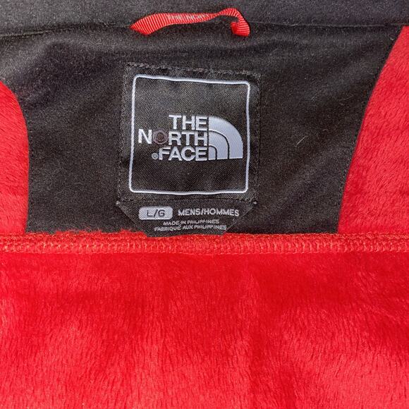North Face Jacket Mens L Red Soft Shell Full Zip Hike Outdoor Jacket - Picture 9 of 9